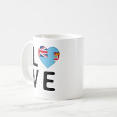 Love - Fiji Flag Kaffeetasse (Vorderseite Links)
