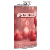 Love-Filled Be My Valentine Vinyl Wrapped Flask Flachmann (Rechts)
