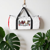 Love Firefighter Maltese Axe Hydrant Duffle Bag
