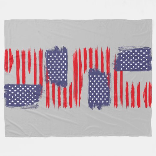 LOVE FLAG USA/EEUU TEXT BRUSH STROKE BY MASANSER P FLEECEDECKE (Vorderseite (Horizontal))