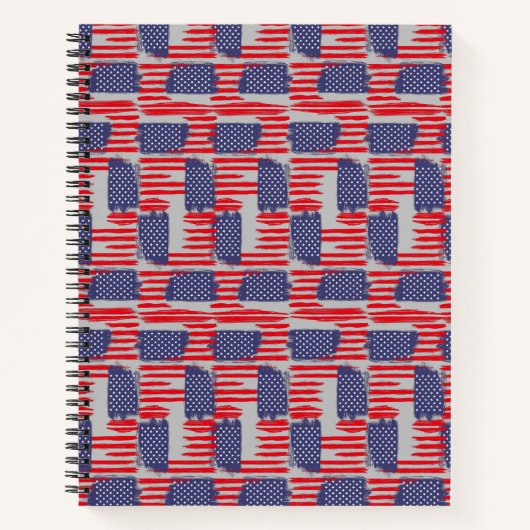 LOVE FLAG USA/EEUU TEXT BRUSH STROKE BY MASANSER P NOTIZBLOCK (Vorderseite)