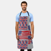 LOVE FLAG USA/EEUU TEXT BRUSH STROKE BY MASANSER P SCHÜRZE (Getragen)