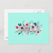 LOVE Fleuri Postkarte (Vorne/Hinten)