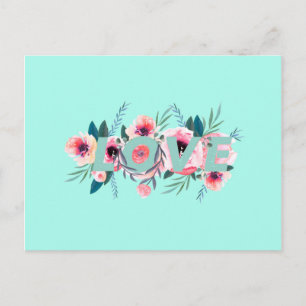 LOVE Fleuri Postkarte