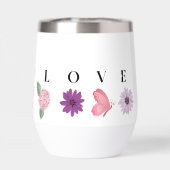 LOVE Floral Butterfly Design Romantic Gift for Her (Rückseite)