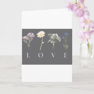 LOVE Floral – Romantischer botanischer Druck Karte
