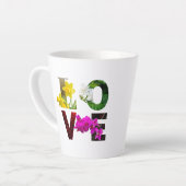 LOVE Floral Typography  Milchtasse (Linke Ecke)