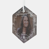 Love Florals Memorial Ornament Aus Glas (Vorderseite Links)