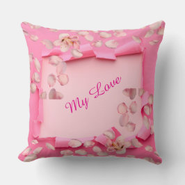 Love Flowers Throw Pillow Kissen