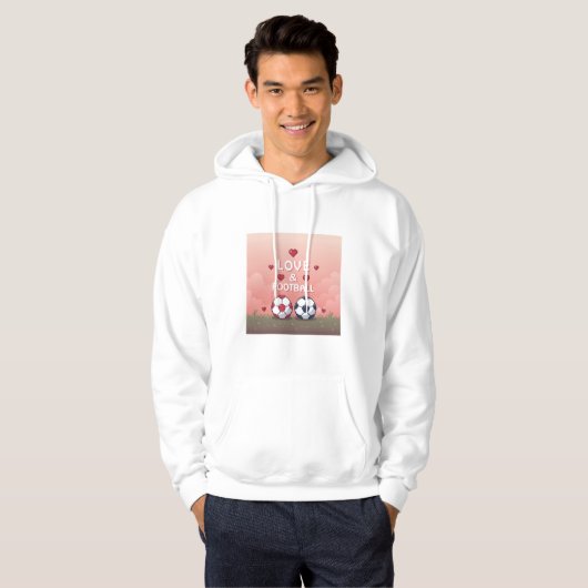 Love & Football - Arte Pixelado Hoodie (Vorne ganz)