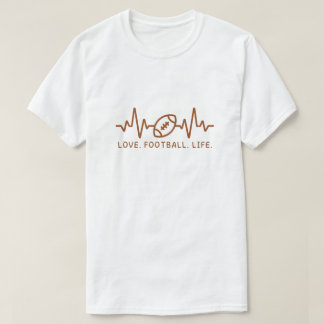 Love Football Life Heartbeat Tee