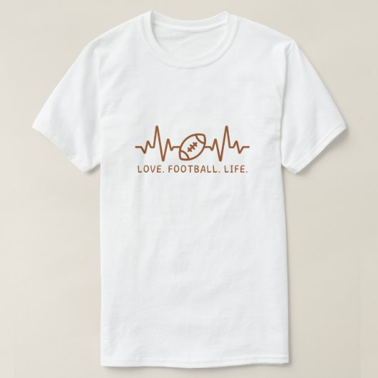 Love Football Life Heartbeat Tee (Design vorne)