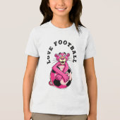 Love football T-Shirt Baby Bodysuit Tri-Blend Shirt (Vorderseite)