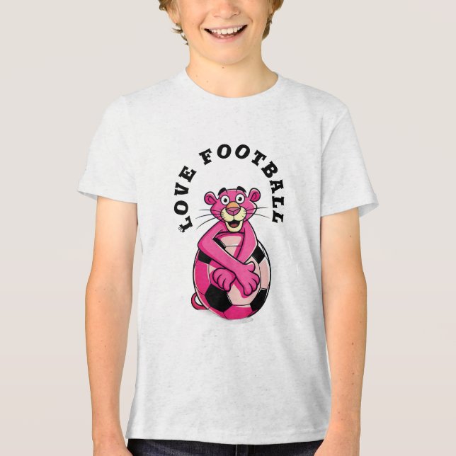 Love football T-Shirt Baby Bodysuit Tri-Blend Shirt (Vorderseite)