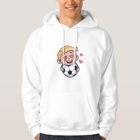 Love for soccer kawaii anime design hoodie (Vorderseite)