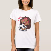 Love for soccer kawaii anime design T-Shirt (Vorderseite)