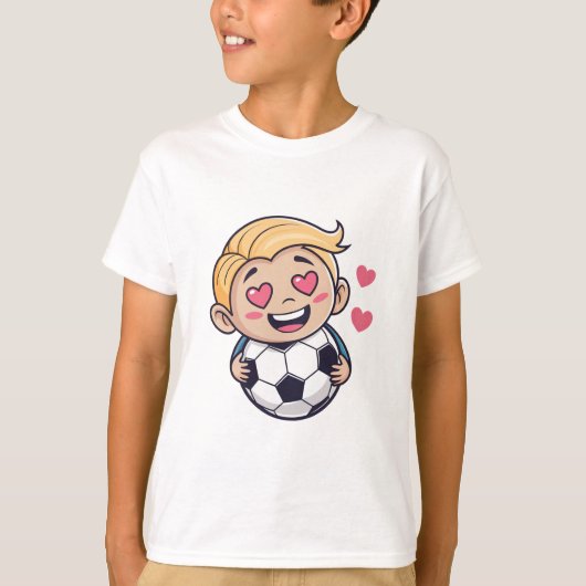 Love for soccer kawaii anime design T-Shirt (Vorderseite)