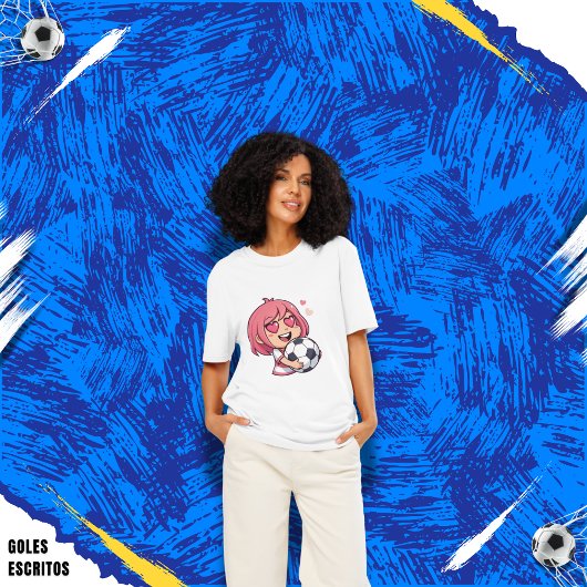 Love for soccer kawaii anime design T-Shirt
