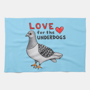 Love for the Underdogs – Geschirrtuch mit Taube