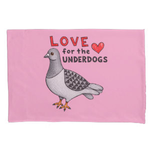 Love for the Underdogs – Rosa Kissenbezug Taube