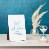 Love Forever blue bow happy Valentine's day name d Fotoplatte (Seite)