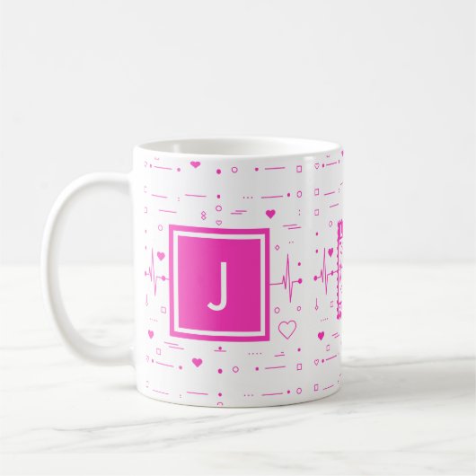 Love forever Customize it with your initials Kaffeetasse (Links)