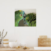 Love forever - cute parrots poster (Küche)