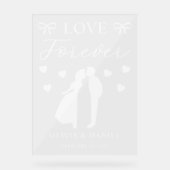Love & Forever Personalized Wedding Acrylschild (Vorderseite)