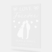 Love & Forever Personalized Wedding Acrylschild (Winkel)