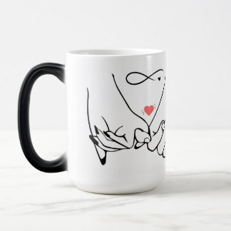 Love forever – pinky promise line art verwandlungstasse
