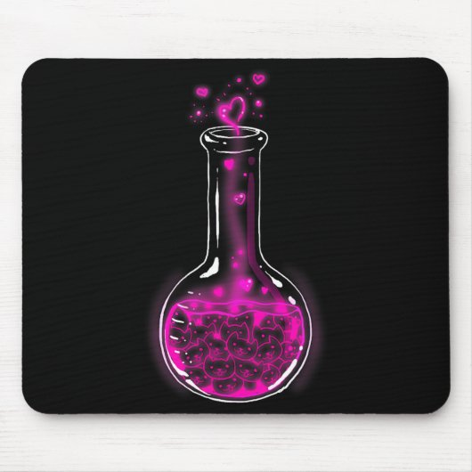 Love Formula Cats Lovers Cat Lab Lady Valentines Mousepad (Vorne)