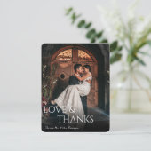 Love Foto Terracotta Dankeskarte (Stehend Vorderseite)