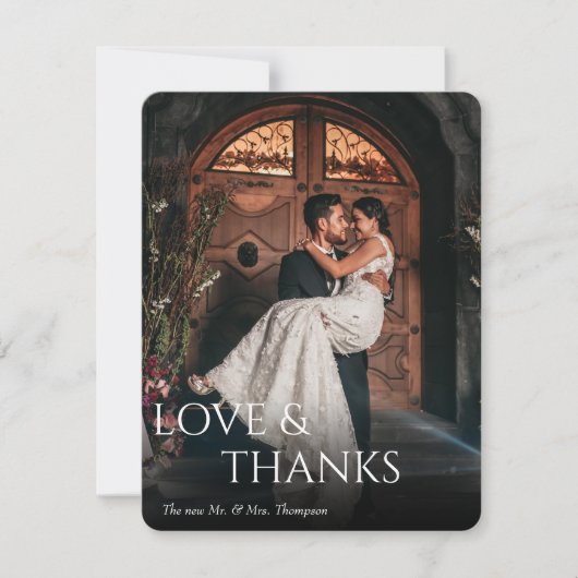 Love Foto Terracotta Dankeskarte (Vorderseite)