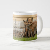 Love Fox Kits Jumbo-Tasse (Vorderseite Rechts)