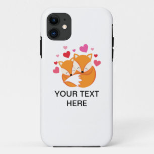 Love fox Paar benutzerdefinierter Text Case-Mate iPhone Hülle