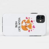 Love fox Paar benutzerdefinierter Text Case-Mate iPhone Hülle (Rückseite (Horizontal))