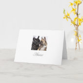 Love French Bulldog Greeting Cards Karte (Gelbe Blume)