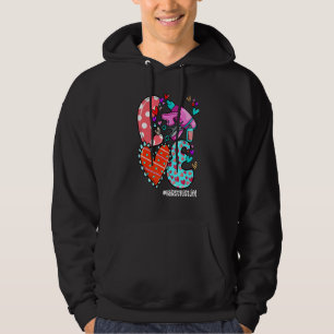 LOVE Friseur Leben Leopard Herz Valentinstag Da Hoodie