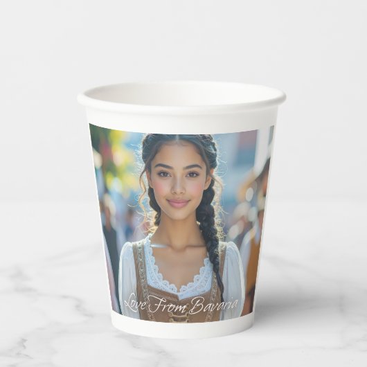 LOVE FROM BAVARIA PAPPBECHER (Vorderseite)