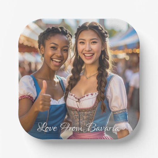 Love From Bavaria Pappteller (Vorderseite)