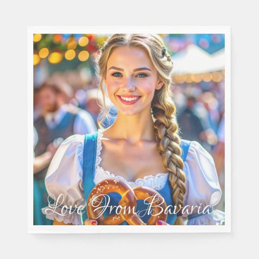 LOVE FROM BAVARIA SERVIETTE (Vorderseite)