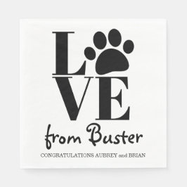 Love from your Dog Wedding Serviette