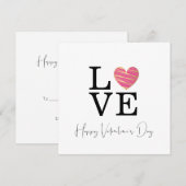 Love Fuchsia Heart Happy Valentine's Day Script (Vorne/Hinten)