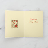 Love, Gently Held Vintage Art Nouveau Romance Karte (Innenseite)