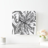 LOVE GEOMESKY ANIMALS dog BY MASANSER Quadratische Wanduhr (Zuhause)