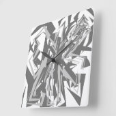 LOVE GEOMESKY ANIMALS dog BY MASANSER Quadratische Wanduhr (Winkel)