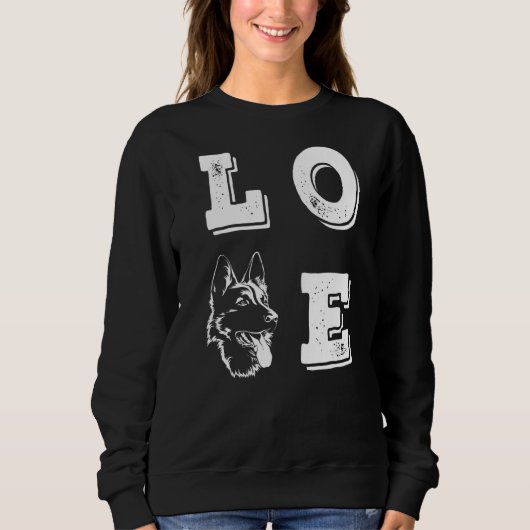 Love German Shepherd Love Dog Sweatshirt (Vorderseite)