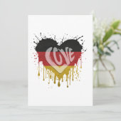 Love Germany Flag Einladung (Stehend Vorderseite)