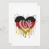 Love Germany Flag Einladung (Vorne/Hinten)