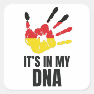 Love Germany German Pride In My DNA German Family Quadratischer Aufkleber